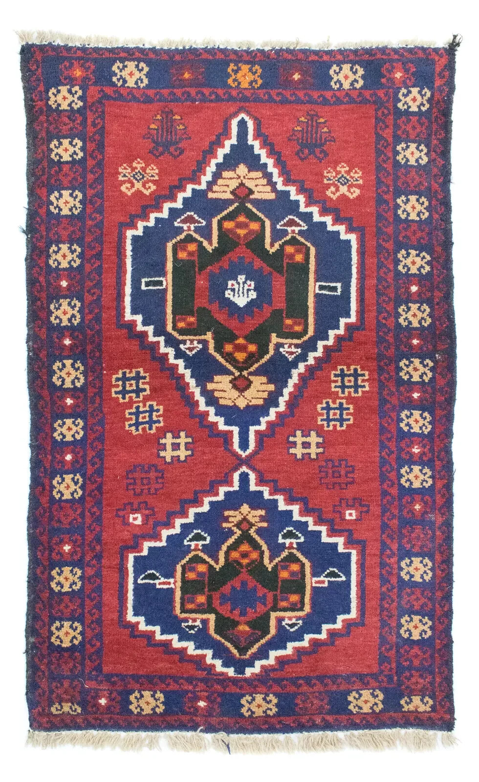 Belutsch Teppich - 130 x 79 cm - rot