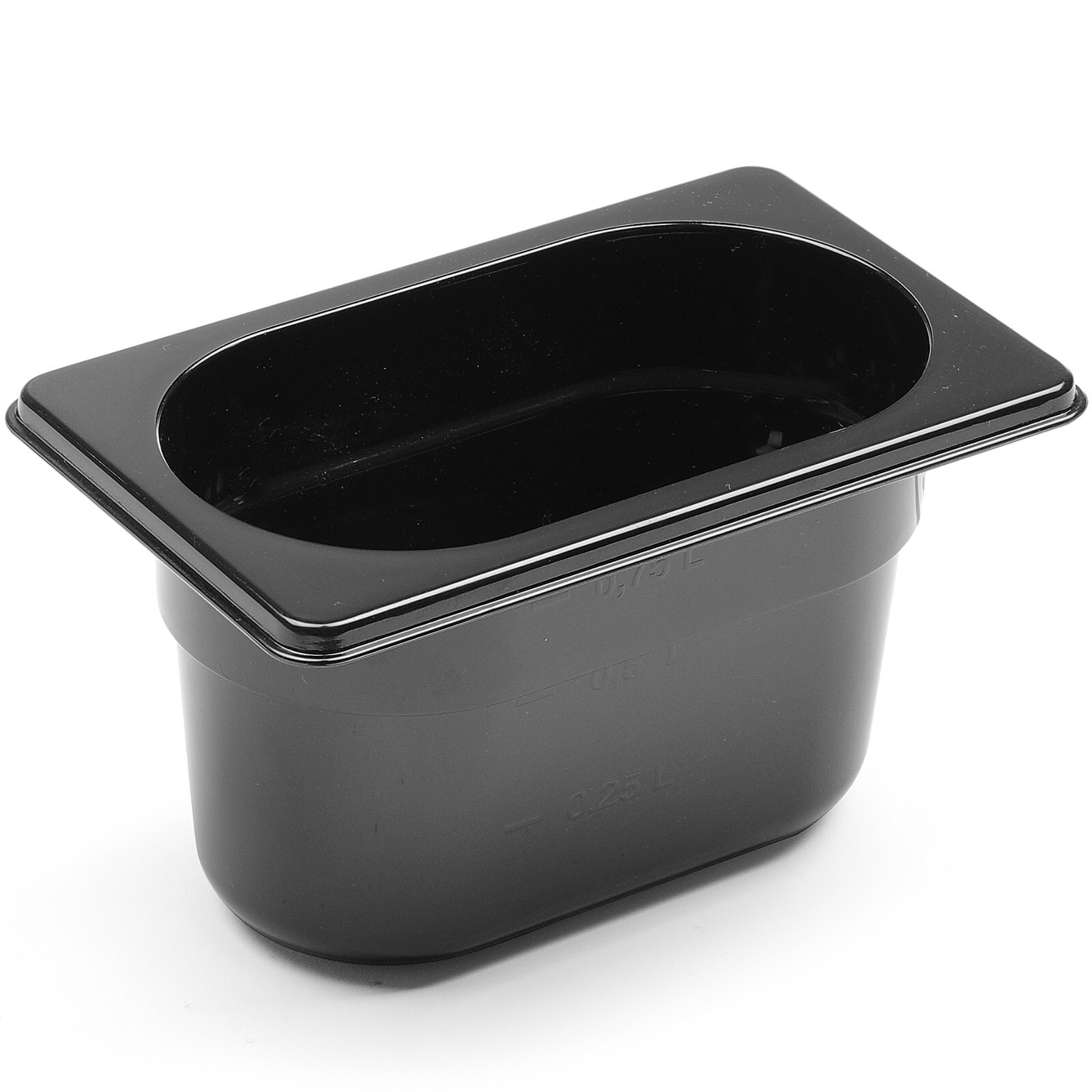 Gastronomy container GN 1/9 made of black polycarbonate 176x162x100mm 1L Hendi 862827