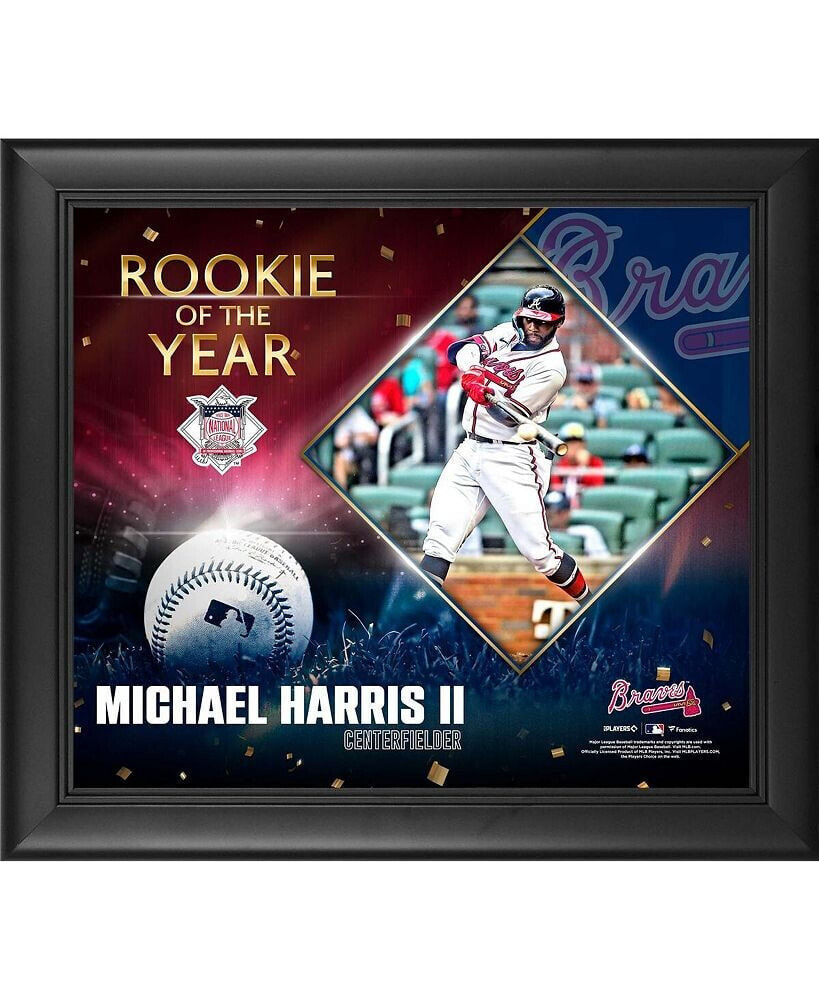 Fanatics Authentic michael Harris II Atlanta Braves 2022 National League Rookie of the Year Framed 15'' x 17'' Collage