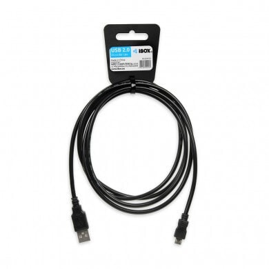 iBox IKU2M18 USB кабель 1,8 m 2.0 USB A Micro-USB B Черный