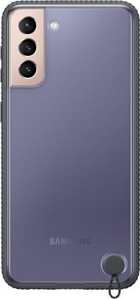 чехол прозрачный с серой окантовкой Samsung Galaxy S21