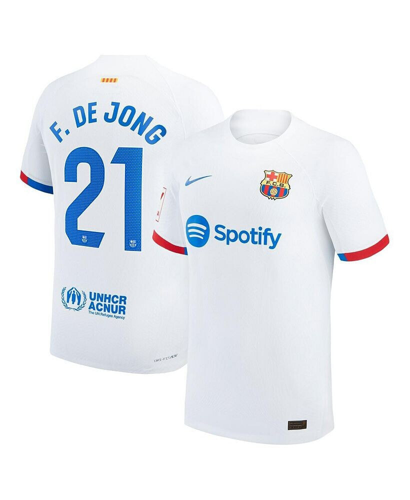 Nike men's Frenkie de Jong White Barcelona 2023/24 Away Authentic Jersey