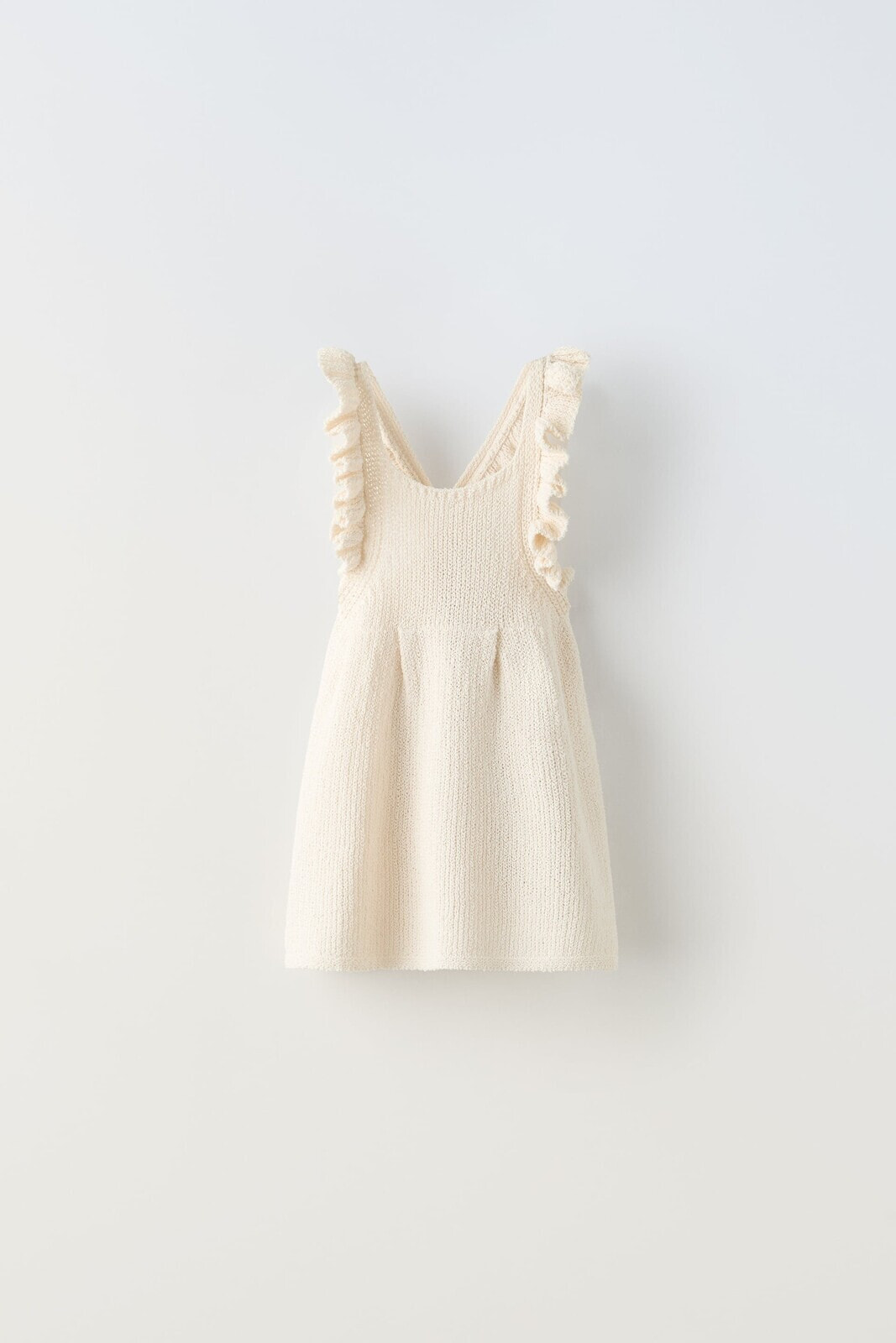 Ruffled knit dress