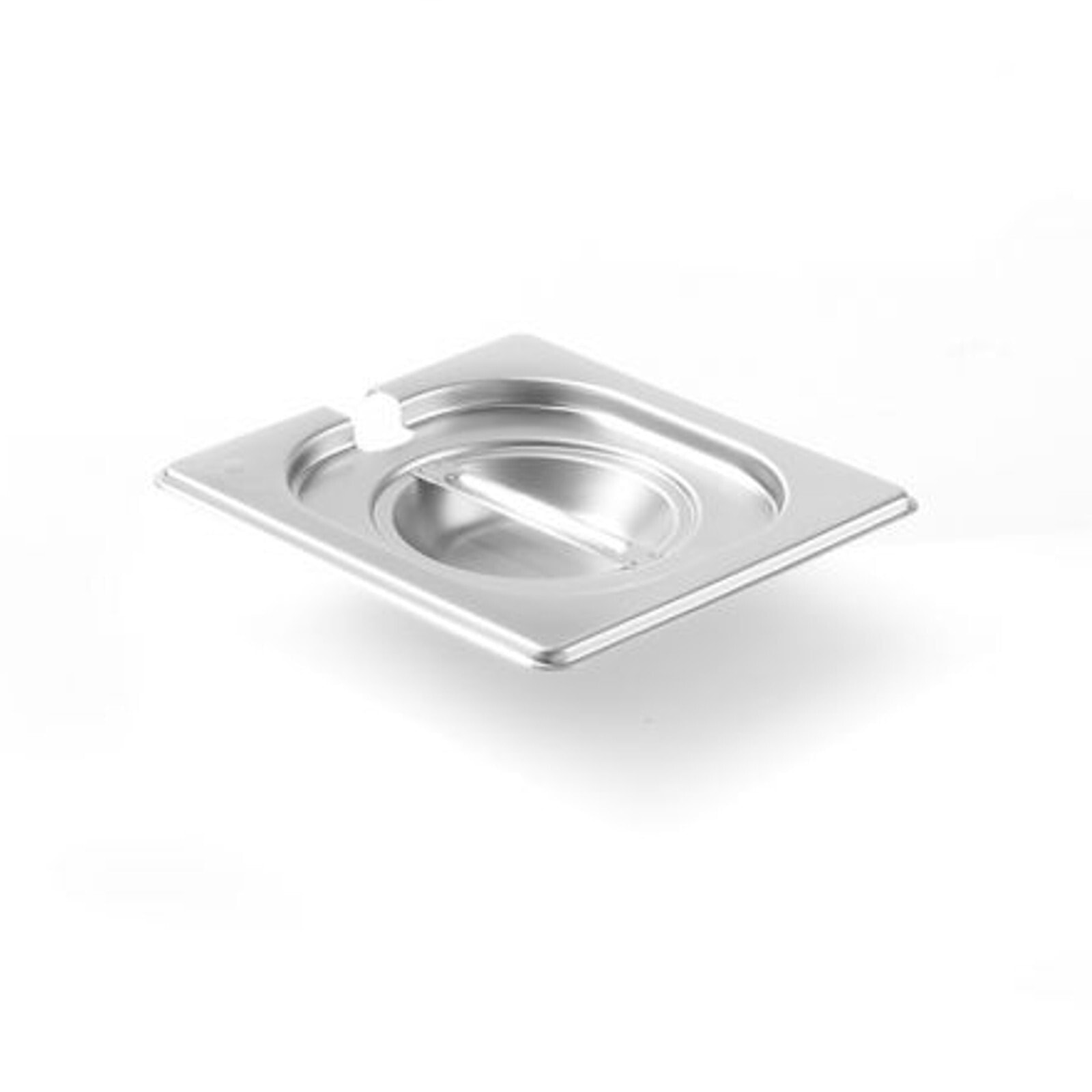 Steel lid for GN Kitchen Line with a cutout for a ladle GN 1/6 - Hendi 806968