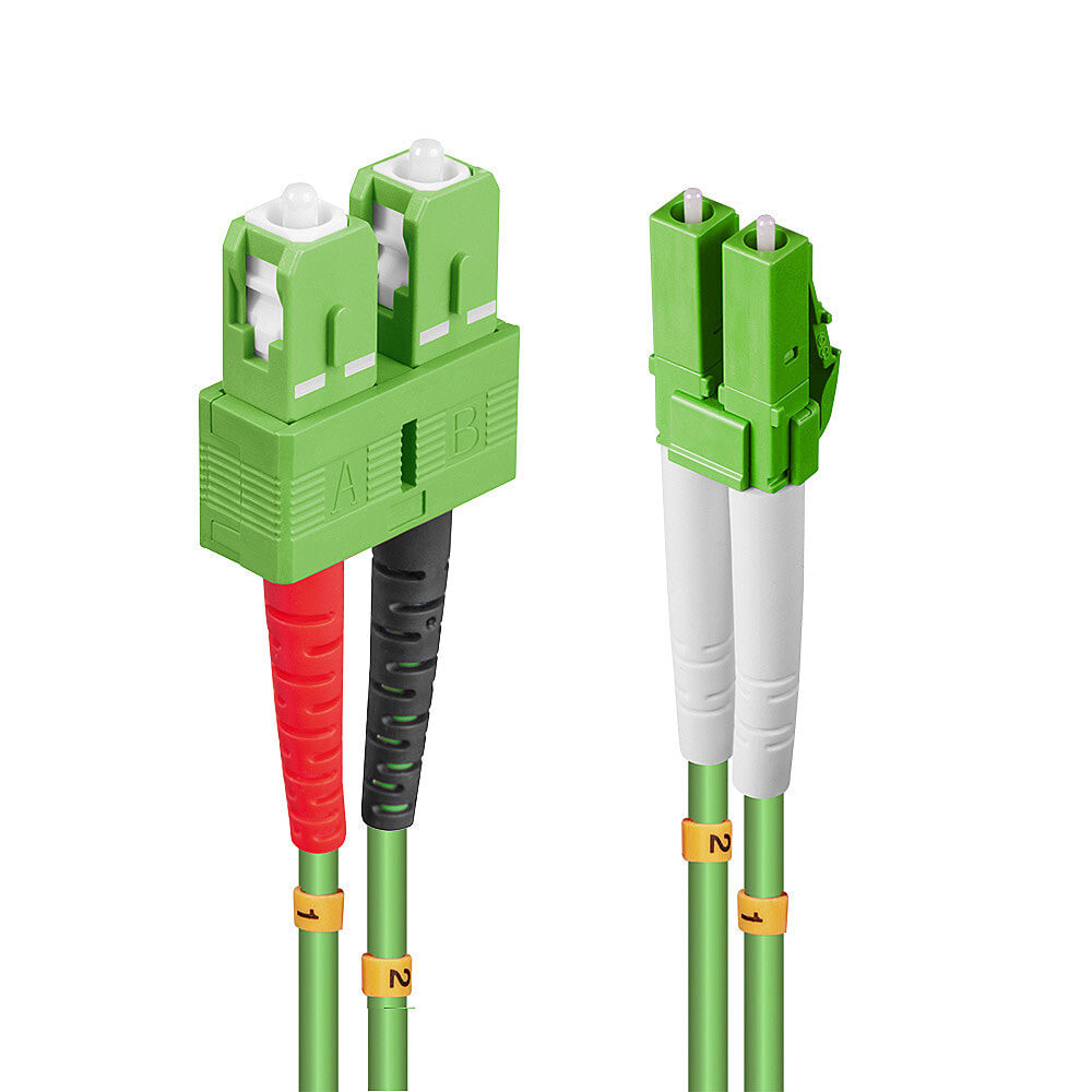 Lindy 46325 волоконно-оптический кабель 15 m LSZH OM5 2x LC 2x SC Зеленый