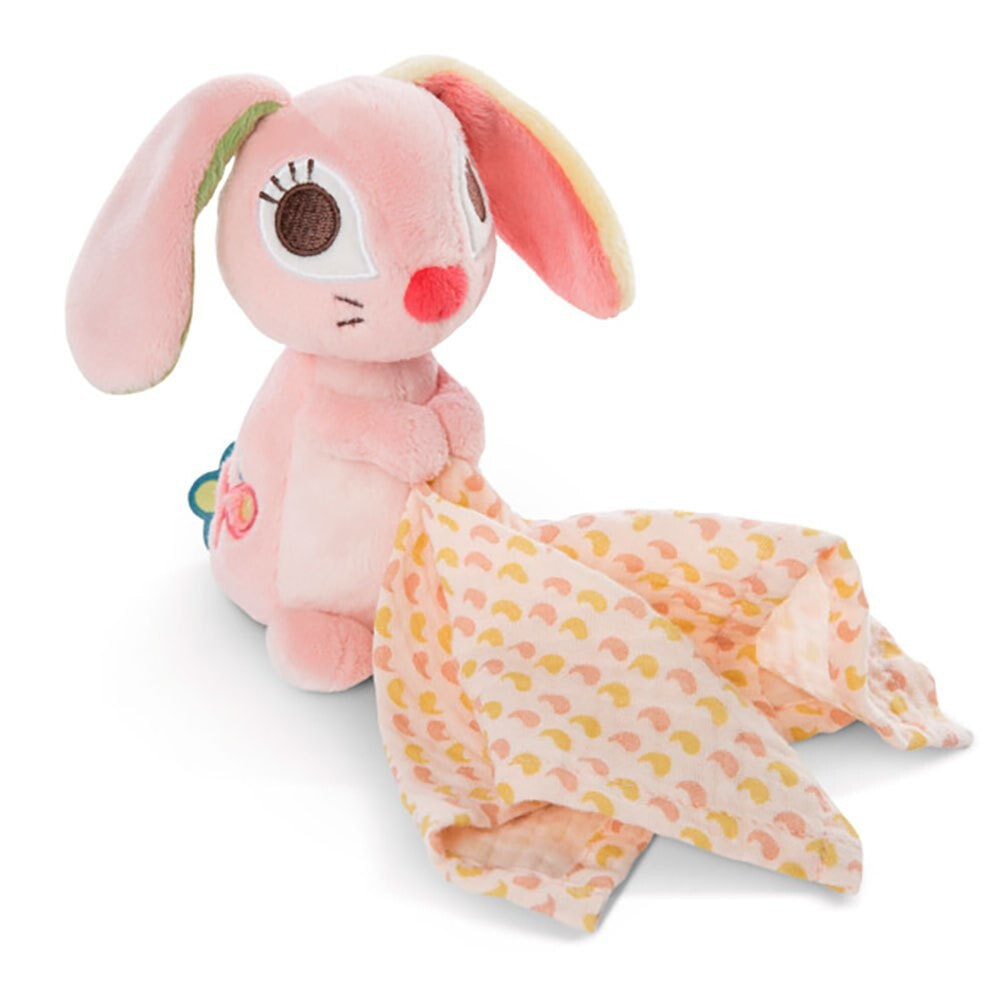 NICI Soft Rabbit Hopsali 3D 13 Cm With Muslin Cloth Teddy