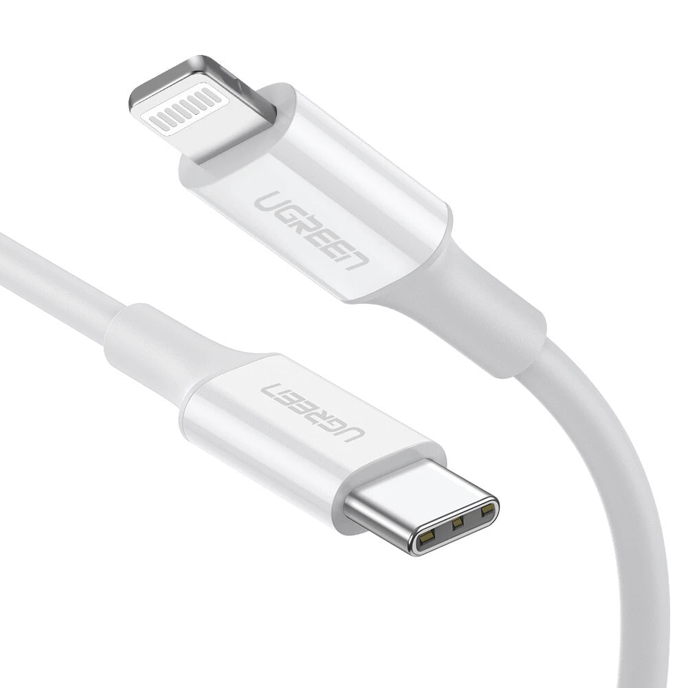 Ugreen 10493 USB кабель 1 m USB C USB C/Lightning Белый