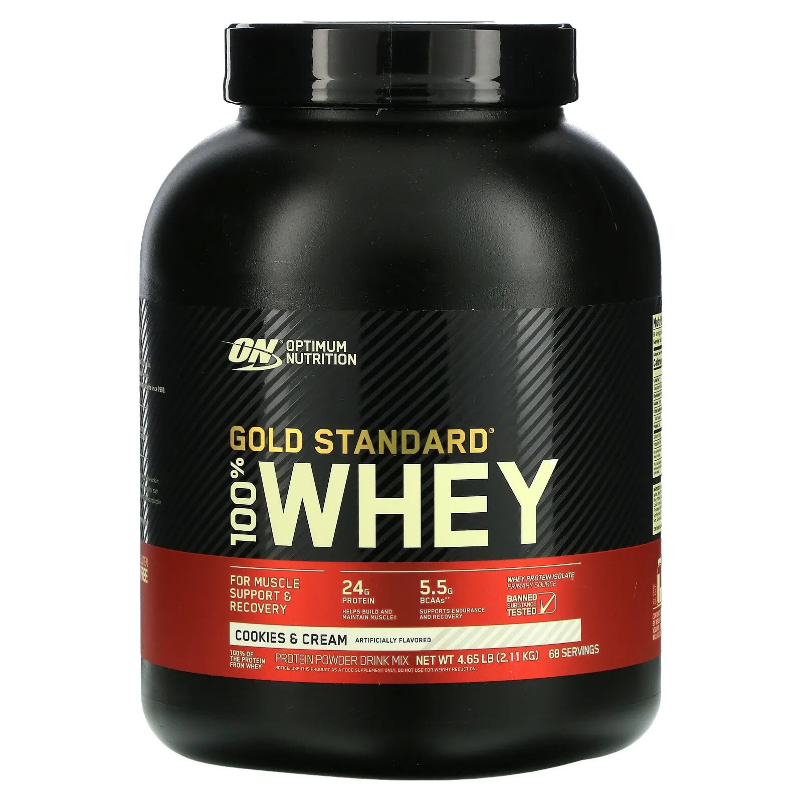 Gold Standard 100% Whey, Vanilla Ice Cream, 5 lb (2.26 kg)