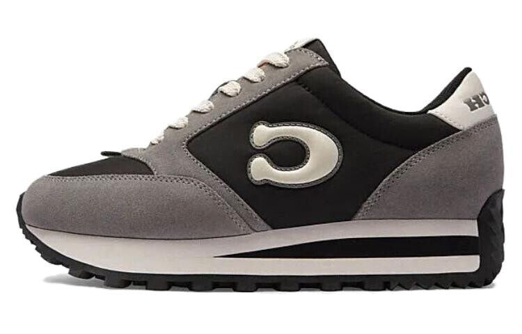 COACH Signature Casual Shoes Women's Low-Top Black Gray Color