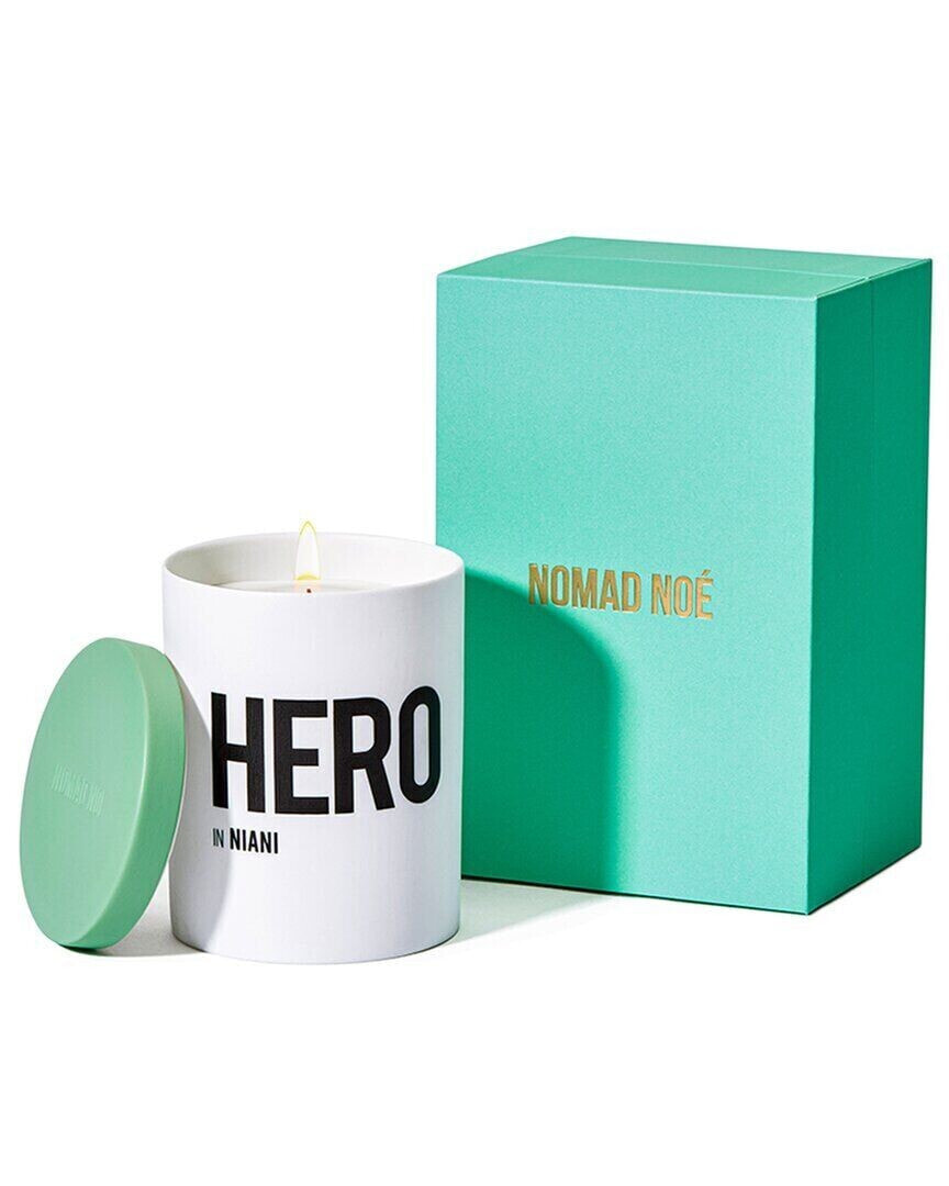 Nomad Noe Hero In Niani - Amber & Patchouli Luxury Scented Candle Green