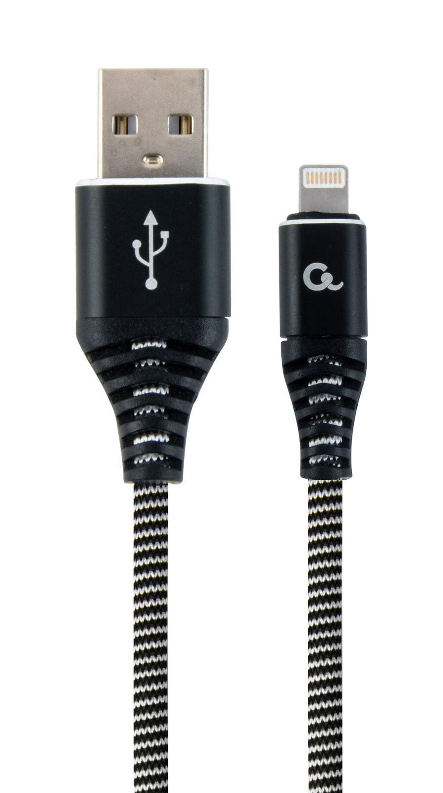 Gembird CC-USB2B-AMLM-2M-BW кабель с разъемами Lightning Черный, Белый