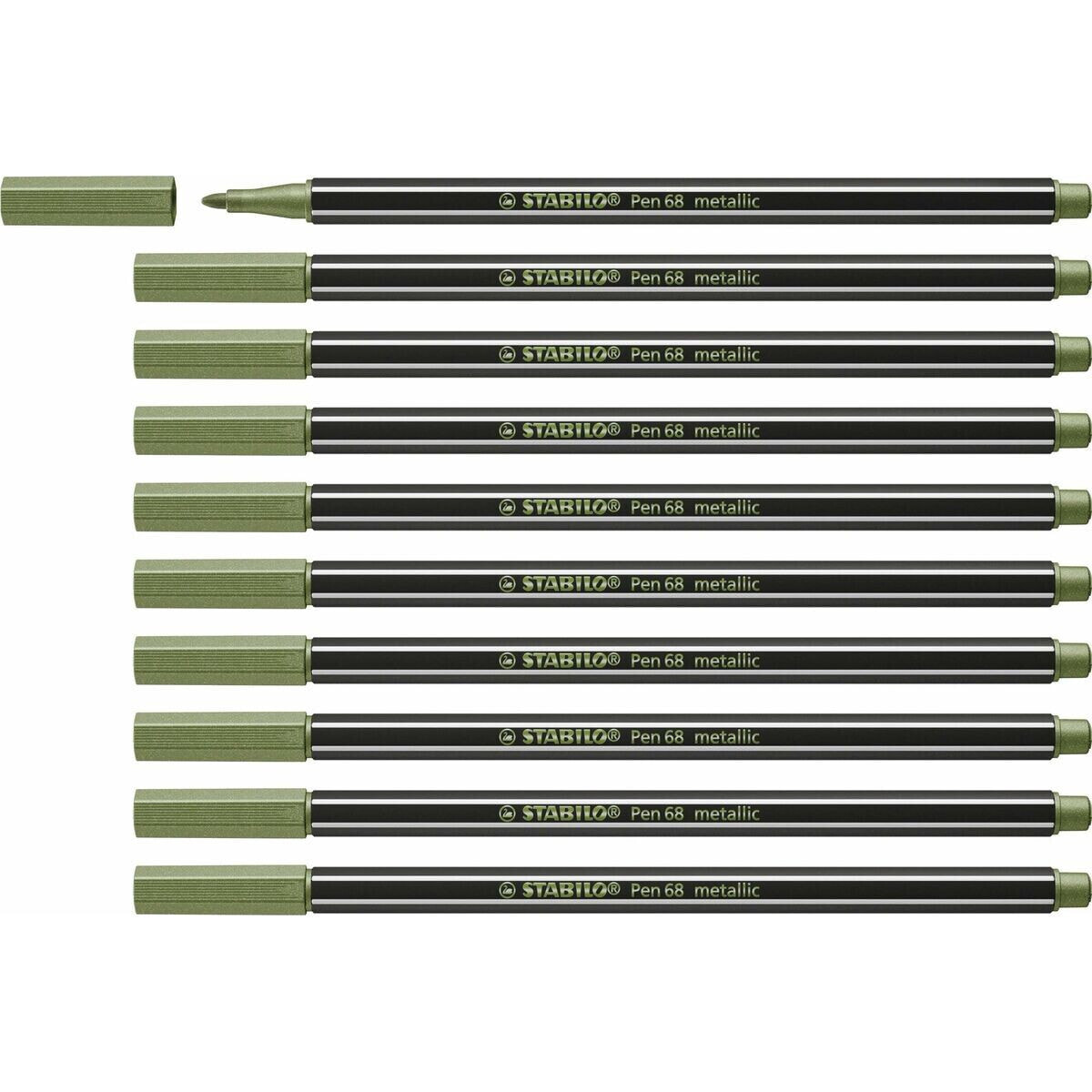 STABILO Pen 68 metallic фломастер Средний Светло-зеленый 1 шт 68/843