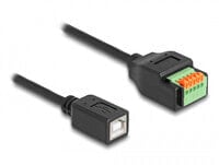 Delock USB 2.0 Kabel Typ-B Buchse zu Terminalblock Adapter mit Drucktaster 15 - Adapter - Digital