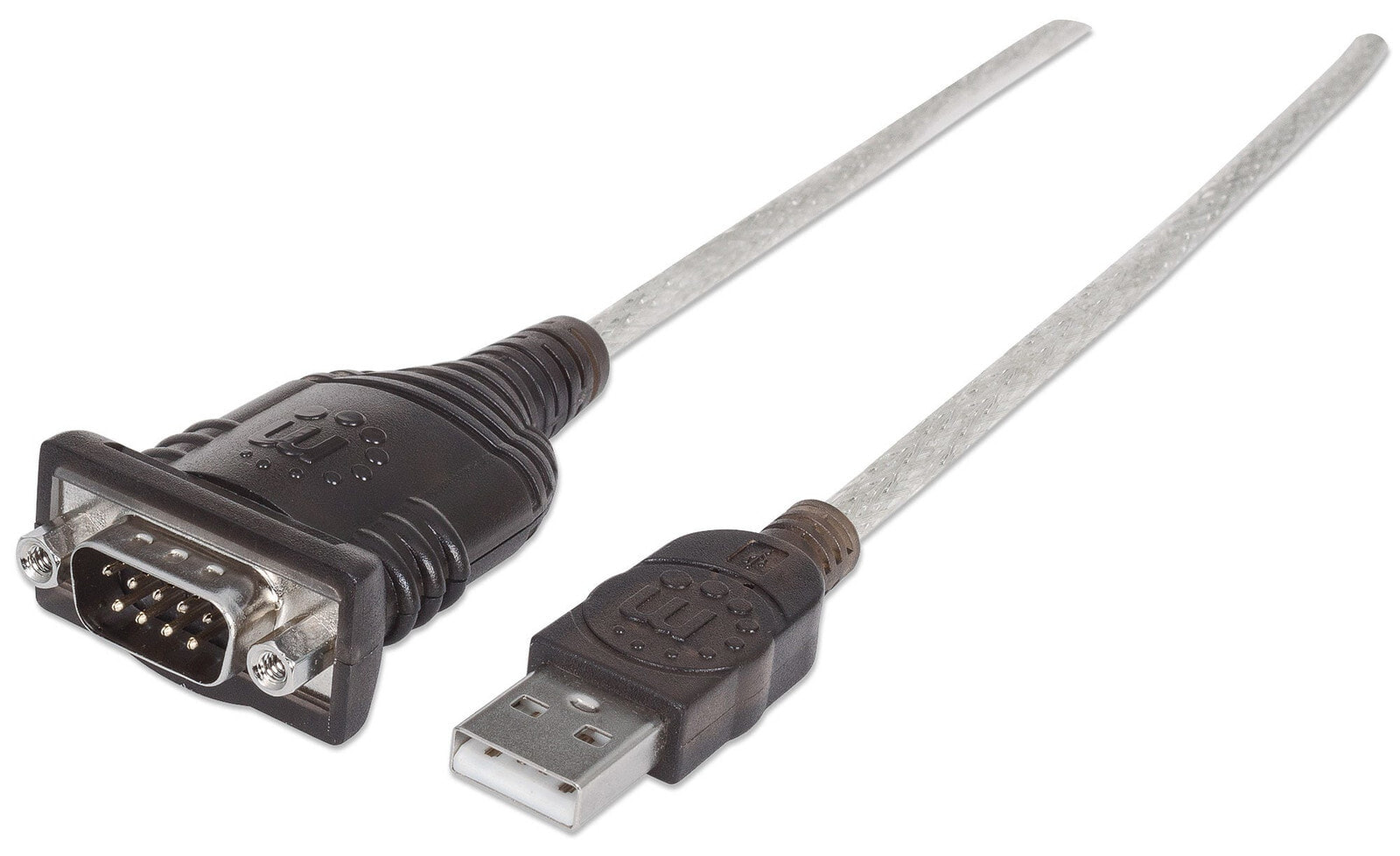 Manhattan 151801 кабель последовательной связи Серебряный 0,45 m USB A Serial/COM/RS232/DB9