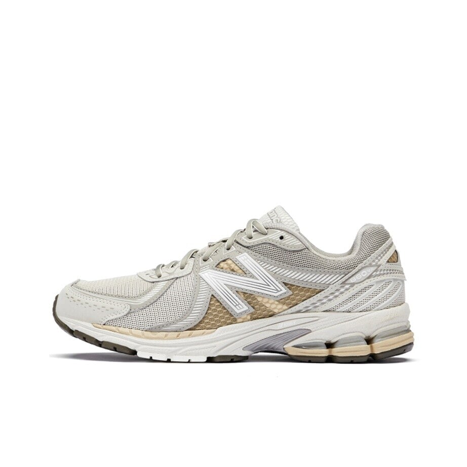 New Balance NB 860 织物人造革 运动复古 防滑耐磨透气轻便 低帮 生活休闲鞋 男女同款 米黄