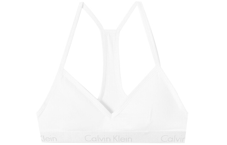 CK/Calvin Klein 细肩带心型领舒适薄衬工字美背文胸 女款 白色 送礼推荐 / Белье CKCalvin Klein QP1668O-100