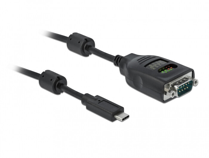 DeLOCK 90414 гендерный адаптер USB Type-C DB9 Черный