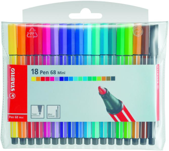 STABILO Pen 68 Mini фломастер Разноцветный 20 шт 6820-04