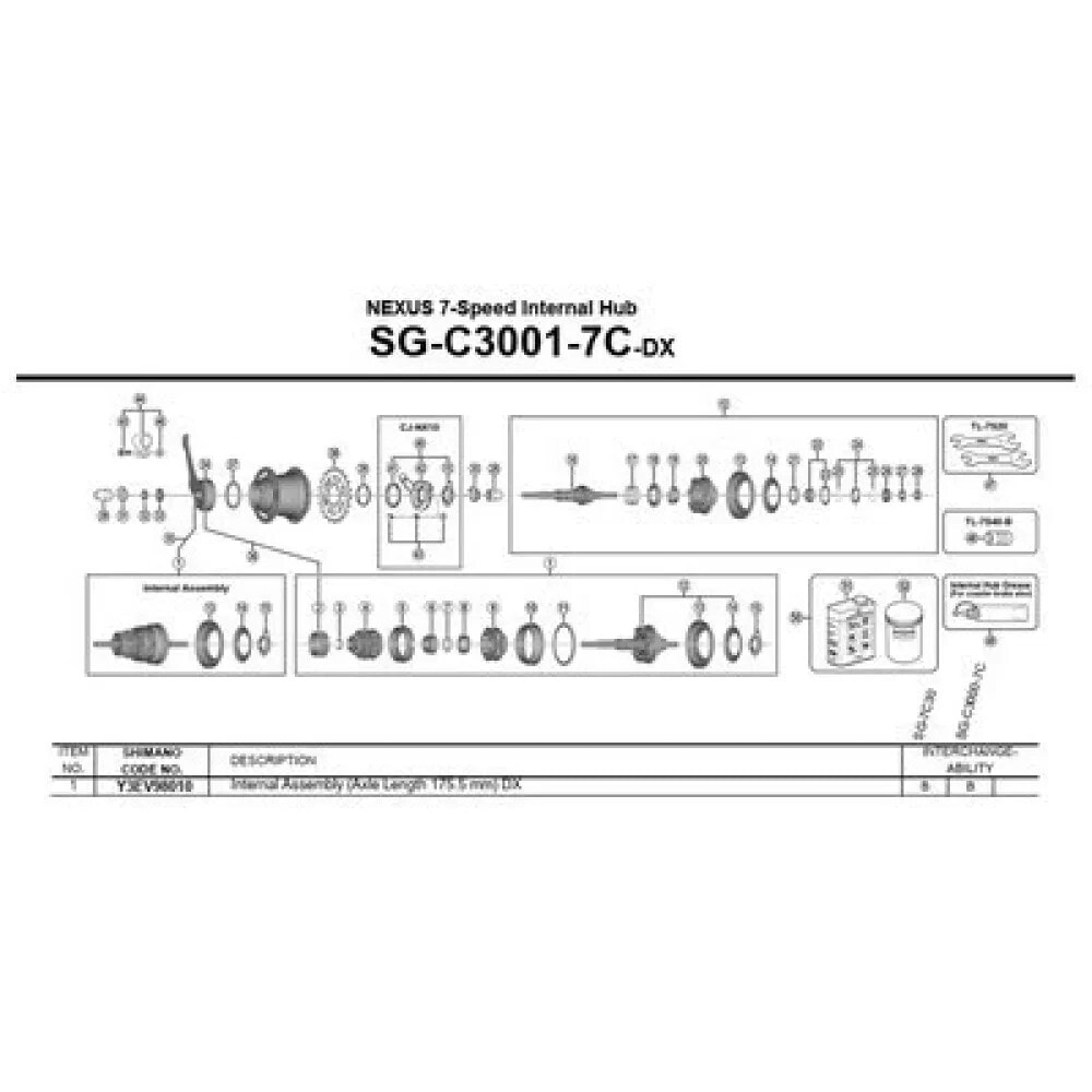 SHIMANO DX SG-C3001-7C