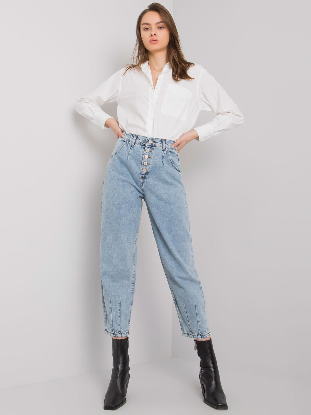 Женские синие джинсы Factory Price Spodnie jeans-MR-SP-5157.27-niebieski