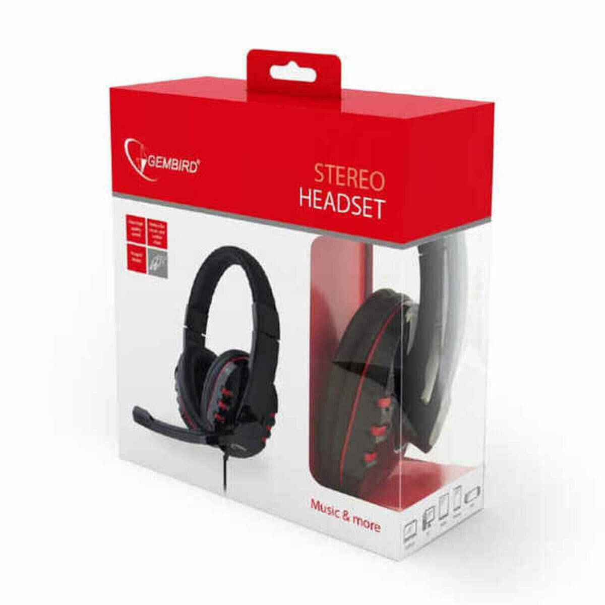 Bluetooth Headset with Microphone Control Vol Black