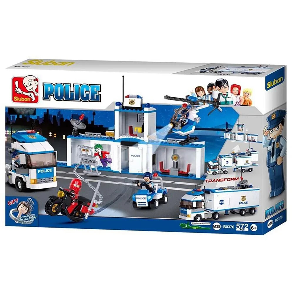 SLUBAN Blocks Police Truck construction toy 572 pieces