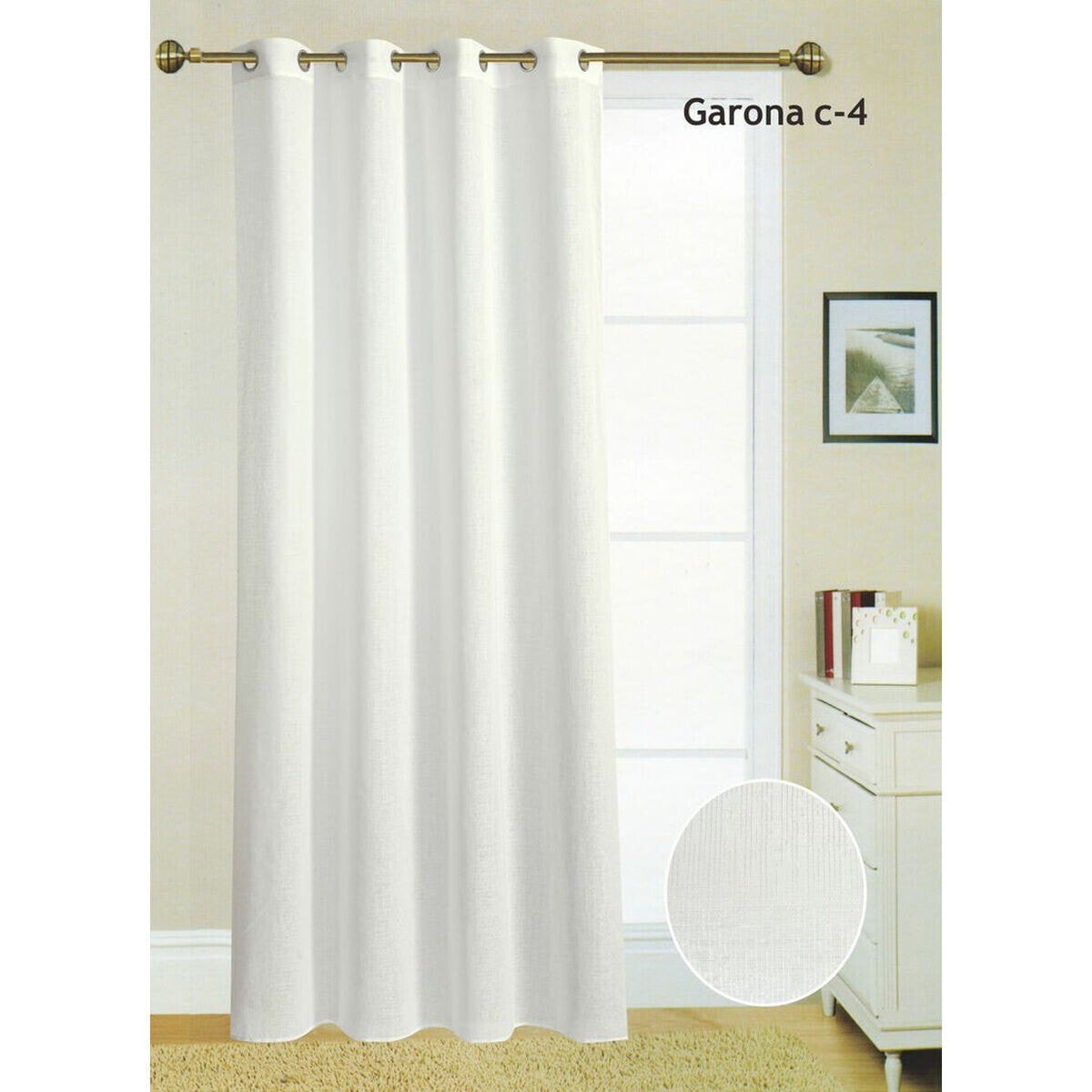 Curtain Hosteline GARONA Grey 140 x 260 cm