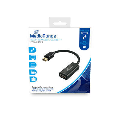 MediaRange MRCS176 видео кабель адаптер 0,15 m Mini DisplayPort HDMI Черный