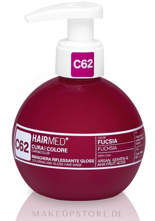 Pflegende Tönungsmaske für das Haar mit Argan, Keratin und AHA-Fruchtsäuren 200 ml - Hairmed Coloring And Gloss Hair Mask