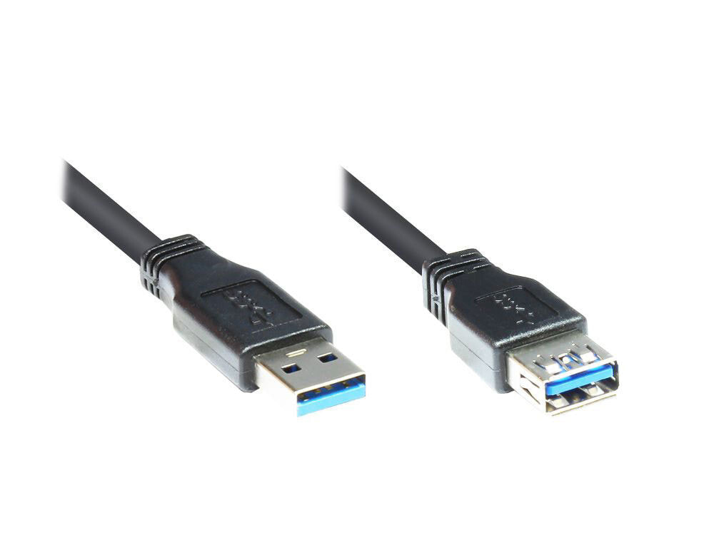 Alcasa 2711-S01 USB кабель 1 m 3.2 Gen 1 (3.1 Gen 1) USB A Черный