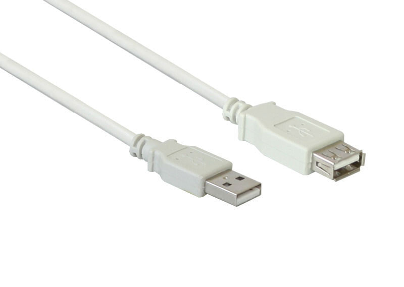 Alcasa USB 2.0 AM/AF 5m USB кабель USB A Белый 2511-OF5