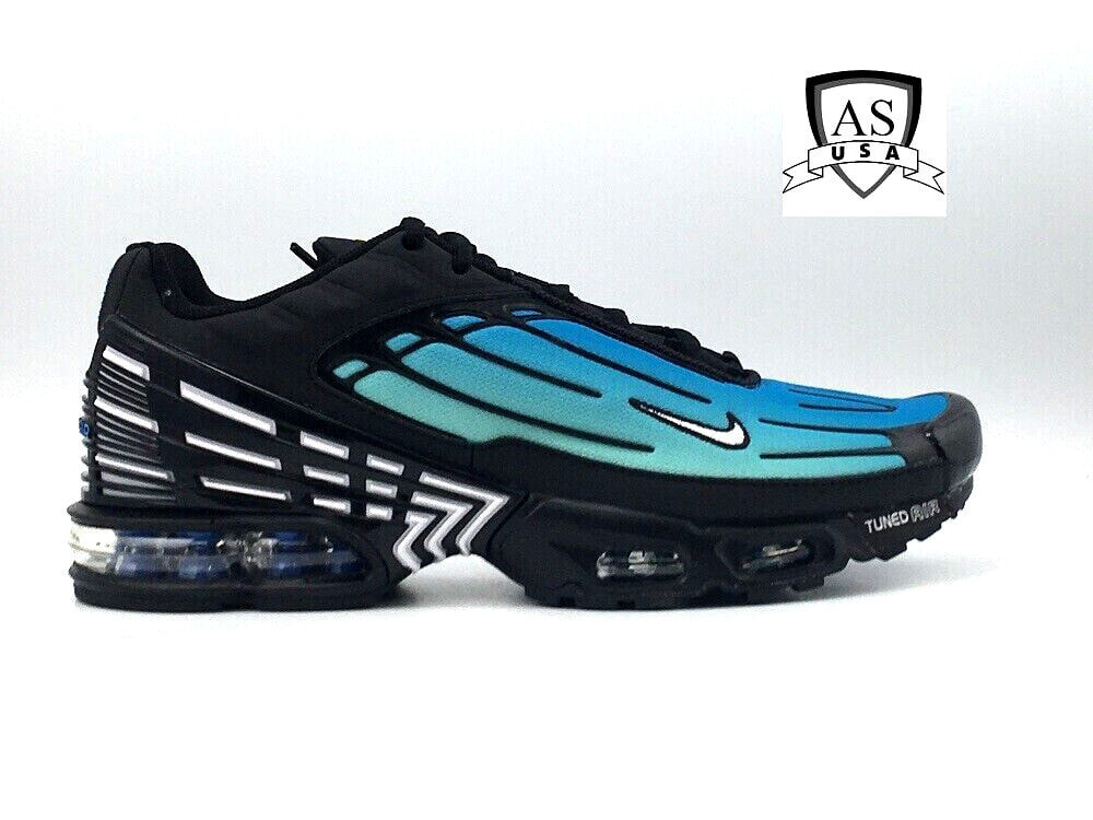 Nike Air Max Plus 3 Men's Size 9 Shoes Sneakers Black Laser Blue FQ2417-001 New