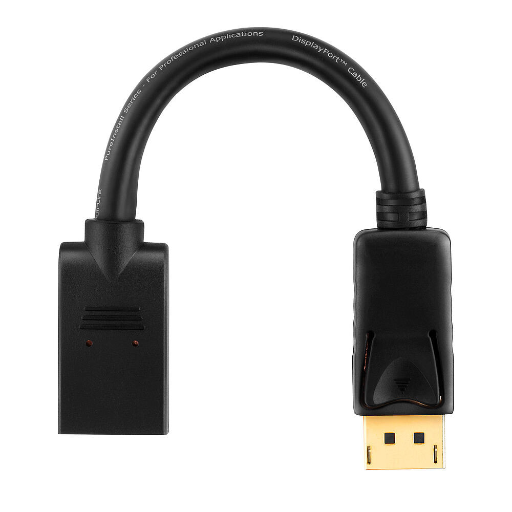 PureLink PI175 видео кабель адаптер 0,1 m DisplayPort Черный
