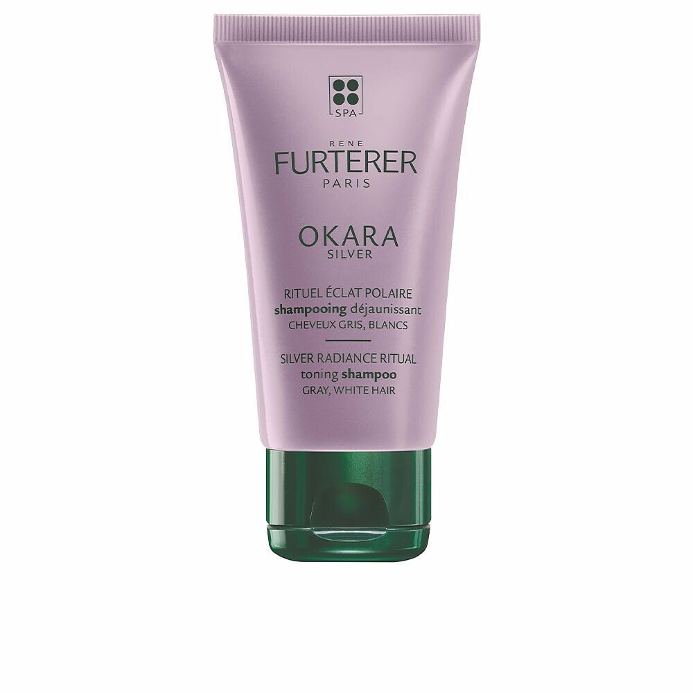 Rene Furterer Okara Silver Shampoo  Оттеночный серебристый шампунь для очень светлых и серебристых волос 200 мл