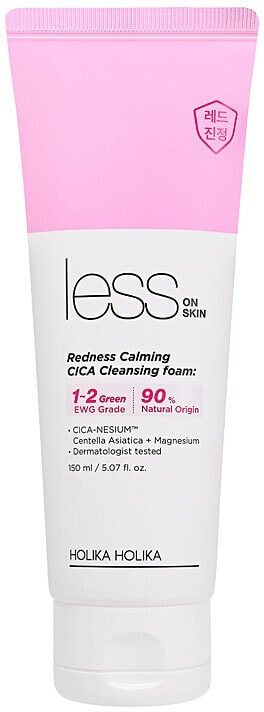 Beruhigender Gesichtsreinigungsschaum gegen Rötungen - Holika Holika Less On Skin Redness Calming CICA Cleansing Foam