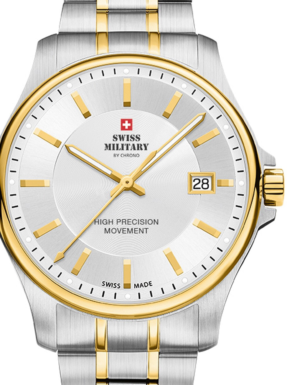 Мужские наручные часы с серебряным браслетом Swiss Military SM30200.05 Mens 39mm 5ATM