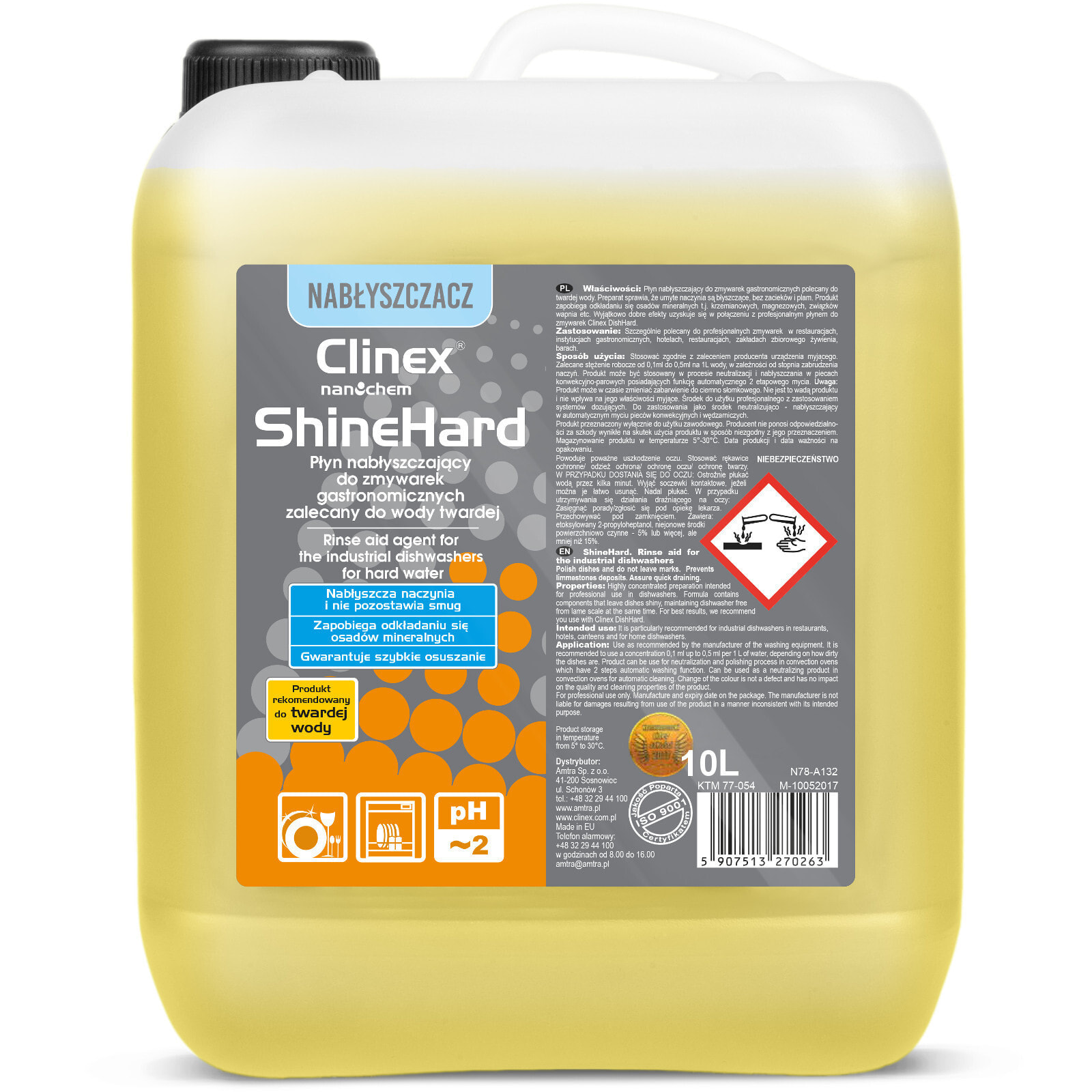 Rinse aid rinse aid dishwashers for hard water CLINEX ShineHard 10L