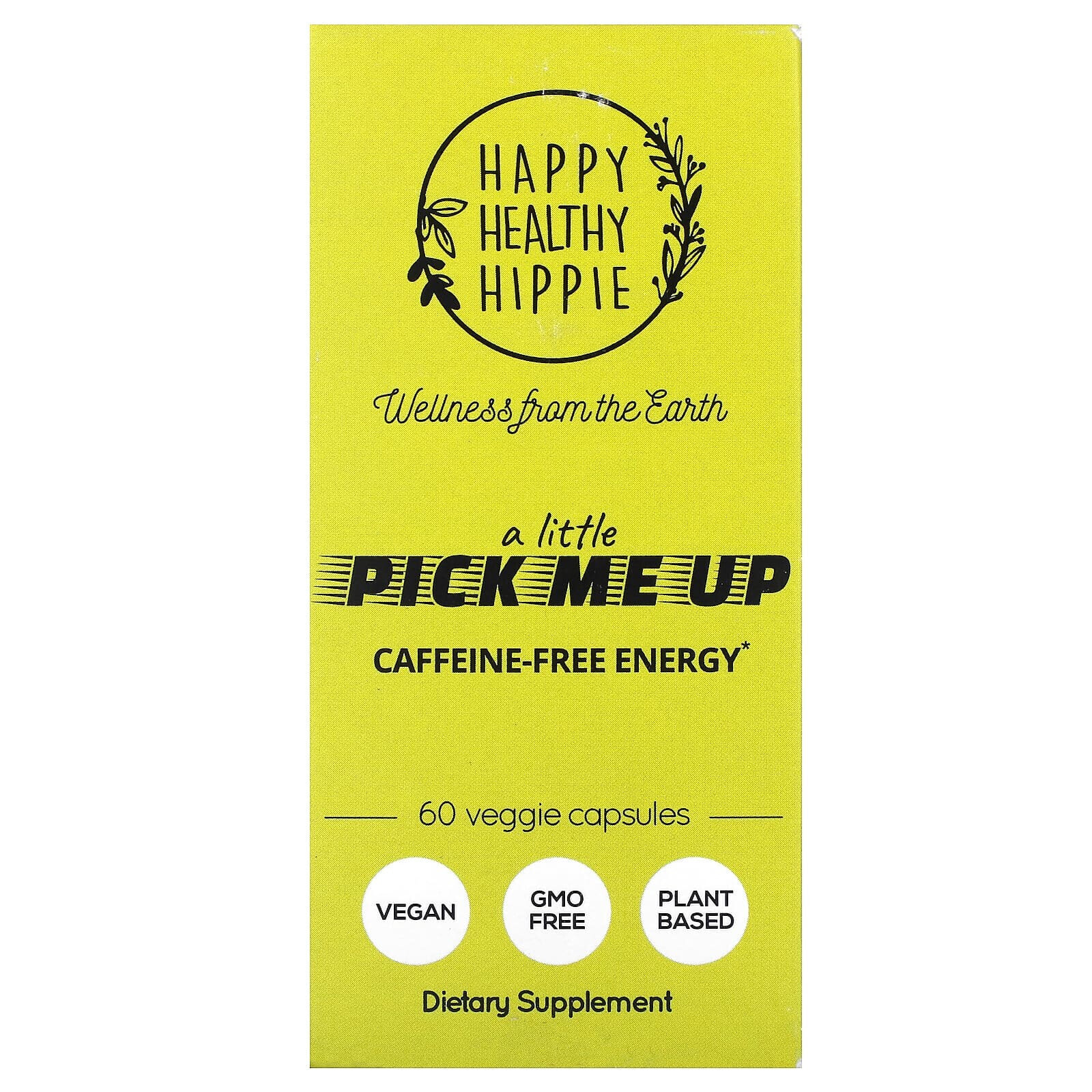 Happy Healthy Hippie, A Little Pick Me Up, Caffeine Free Energy , 60 Veggie Capsules