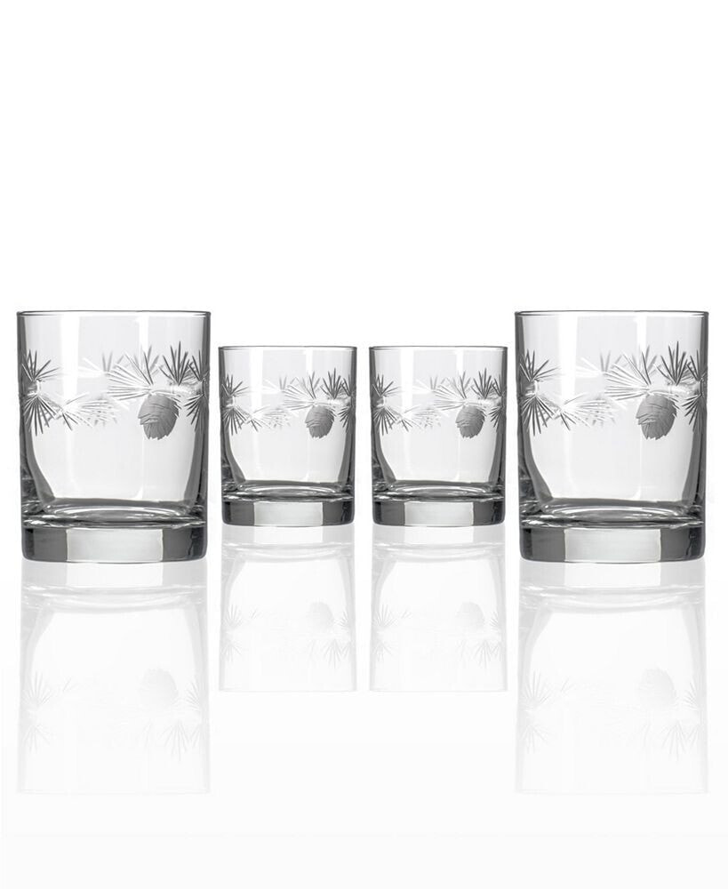 Rolf Glass icy Pine Double Old Fashioned 14Oz - Set Of 4 Glasses