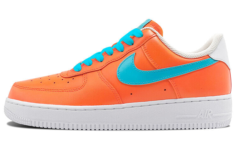 【定制球鞋】 Nike Air Force 1 Low 空军一号 皮质 蓝橙分割 鸳鸯 日常定制 喷绘 低帮 板鞋 男款 蓝橙 / Кроссовки Nike Air Force 1 Low Team-E 315122-111