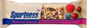 Energieriegel, Natural Energy, Vollkorn-Haferflocken, Cranberries, Himbeeren & Blaubeeren, 40 g