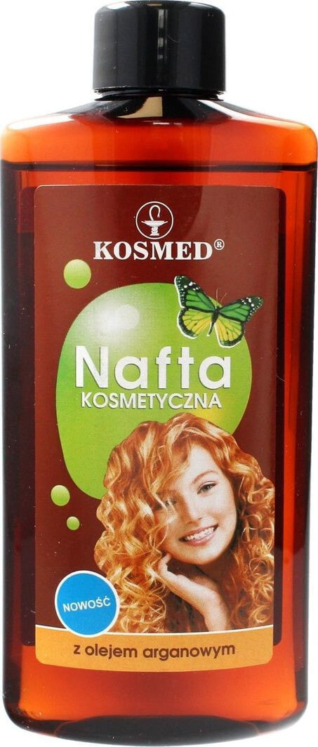 Kosmed Nafta Cosmetic Kerosene with Argan Oil Питательный косметический керосин для волос с аргановым маслом 150 мл