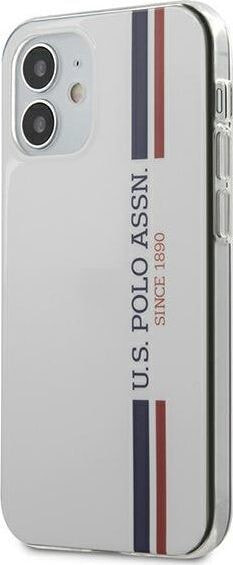 чехол силиконовый iPhone 12 mini  белый с логотипом U.S. Polo Assn.