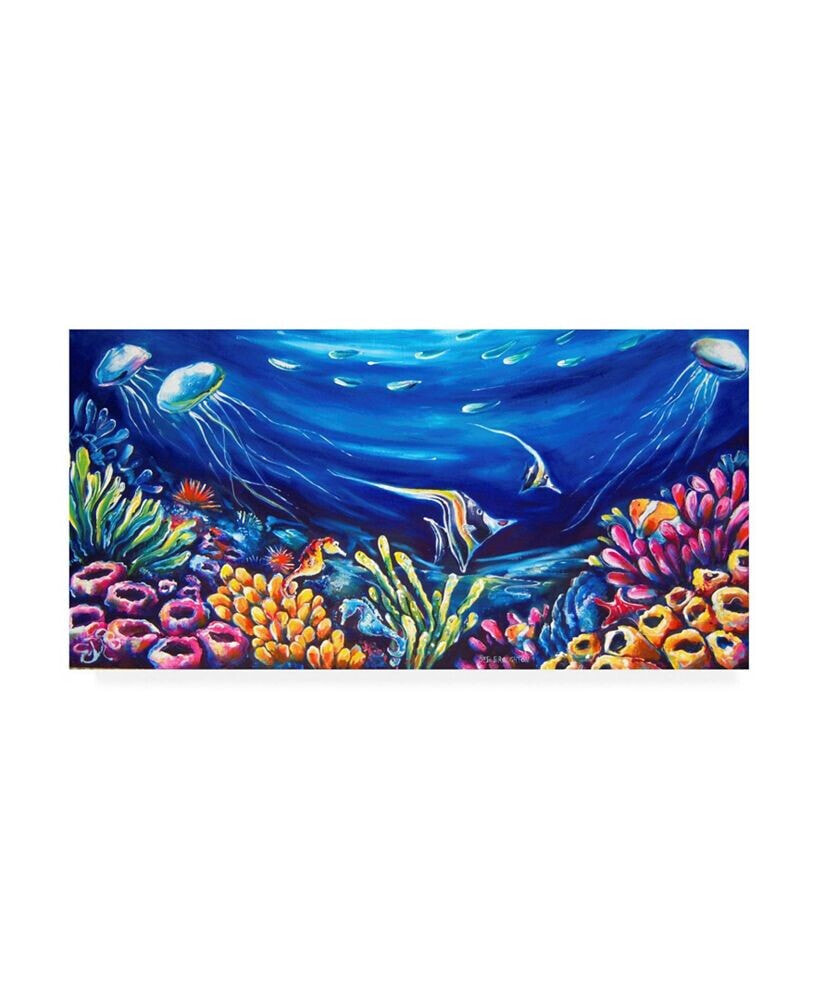 Trademark Global deborah Broughton Reef Magic Canvas Art - 15.5