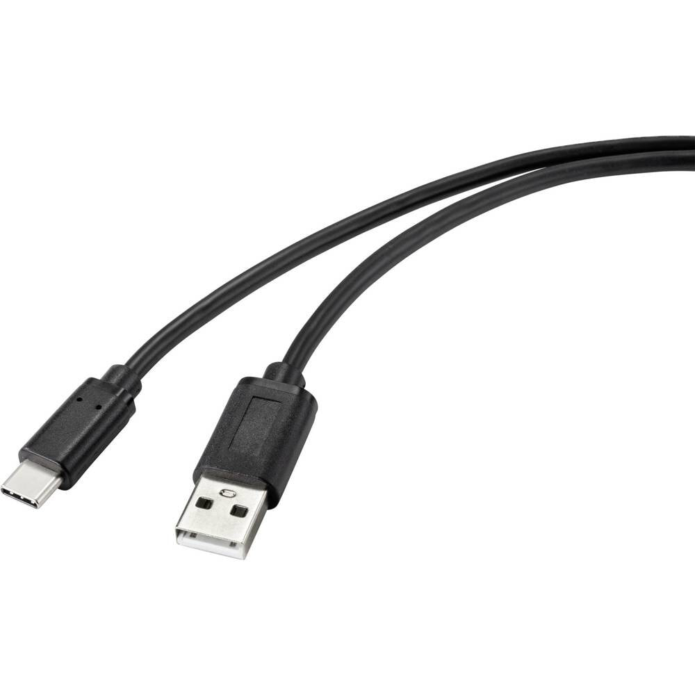 Renkforce RF-4695144 - 2 m - USB A - USB C - USB 2.0 - 480 Mbit/s - Black
