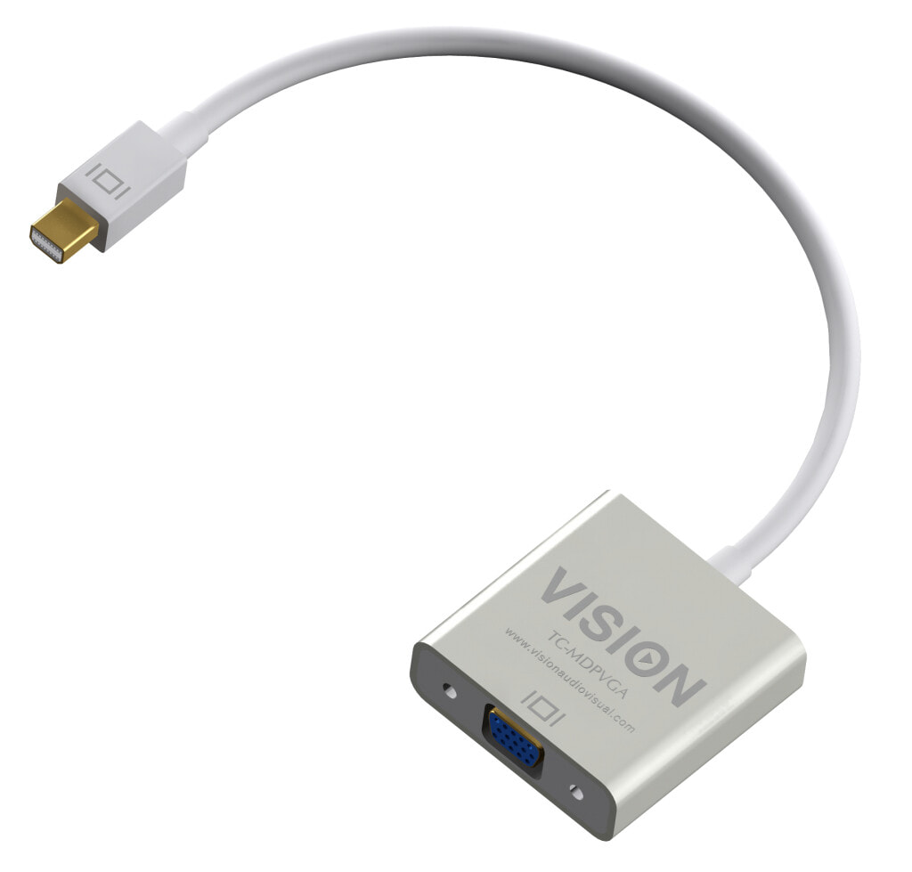 Vision TC-MDPVGA видео кабель адаптер 0,220 m Mini DisplayPort VGA (D-Sub) Белый