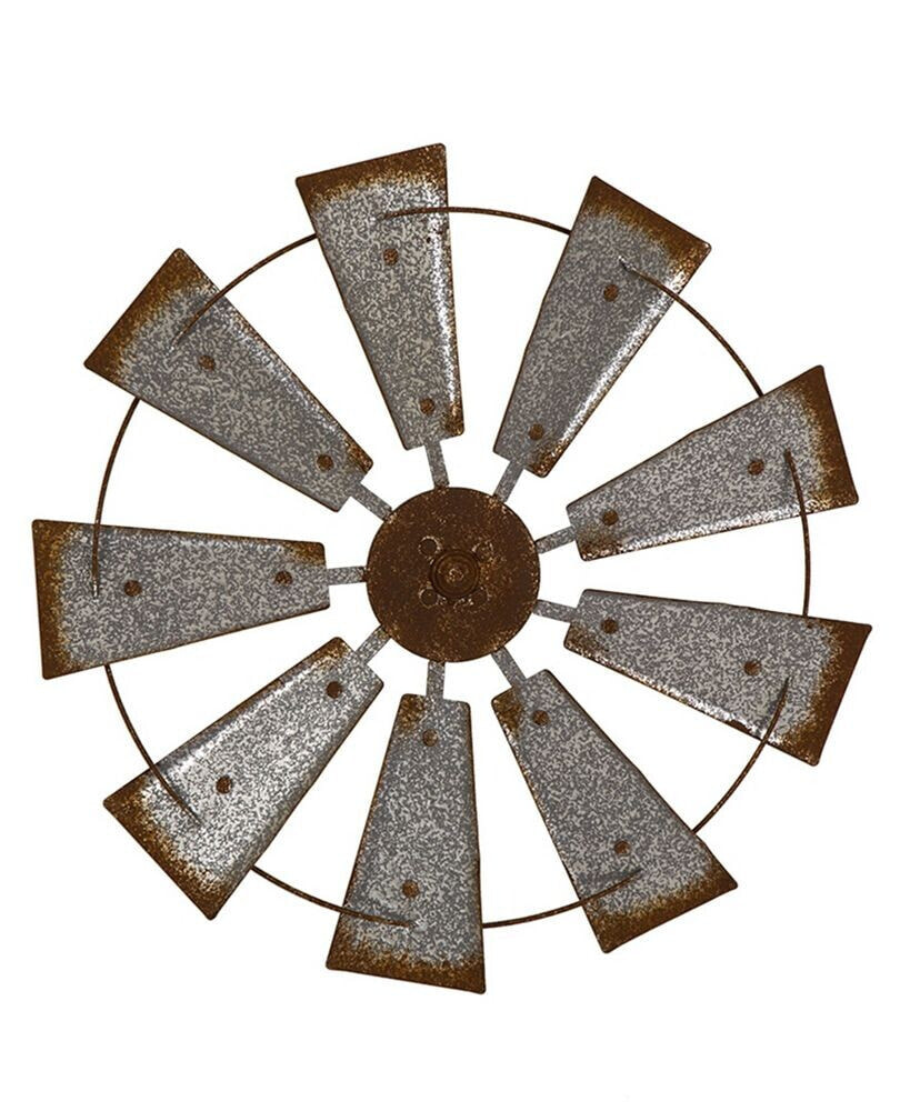 Farmhouse Metal Galvanized Wind Spinner Wall Decor