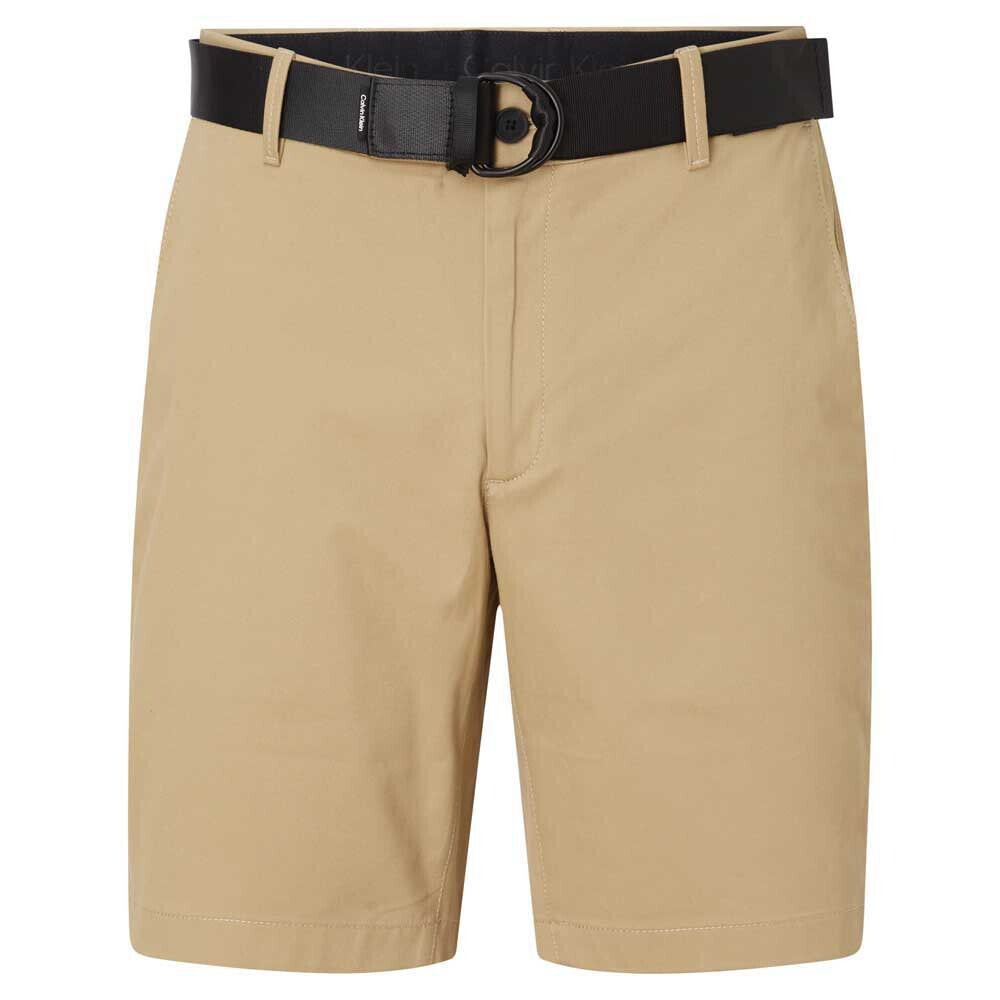 CALVIN KLEIN Modern Twill Slim Belt Shorts