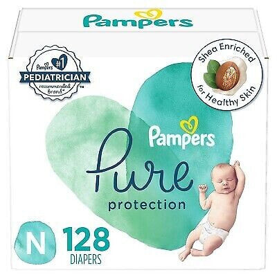 Pampers Pure Protection Diapers Enormous Pack - Newborn - 128ct