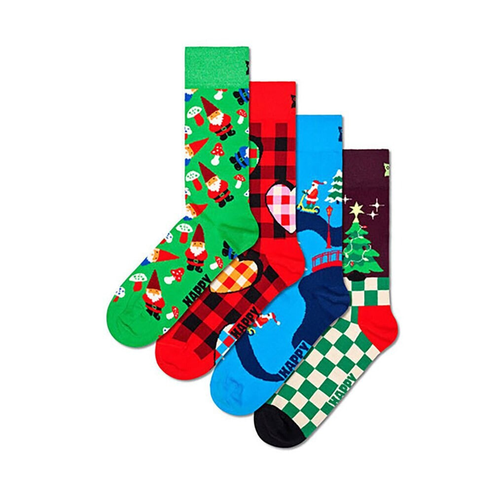 HAPPY SOCKS Santa´s Workshops Gift Set Half Socks 4 Pairs